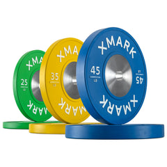 COMPETITION-320S Premium Bumper Plates (LB), Pairs and Sets by XMARK