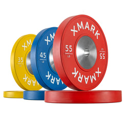 COMPETITION-320S Premium Bumper Plates (LB), Pairs and Sets by XMARK
