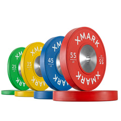 COMPETITION-320S Premium Bumper Plates (LB), Pairs and Sets by XMARK