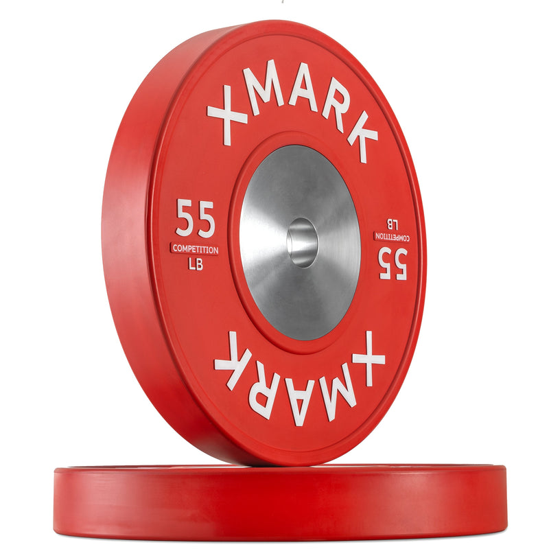 COMPETITION-320S Premium Bumper Plates (LB), Pairs and Sets by XMARK