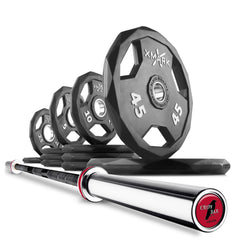 Black Diamond Olympic Weight Plates and Olympic Barbell Sets by XMARK
