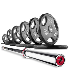 Black Diamond Olympic Weight Plates and Olympic Barbell Sets by XMARK