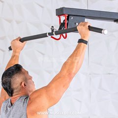 Muscle D Fitness Classic V2 selectorized lat pulldown and low row combo machine with adjustable seat and weighted weight stacks.