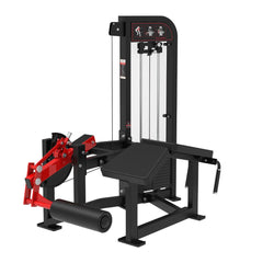 Muscle D Fitness Classic V2 Selectorized Prone Leg Curl machine with padded seat and leg pads for hamstring exercises.