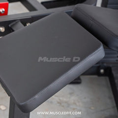 Muscle D Fitness Classic V2 Selectorized Prone Leg Curl machine with padded seat and adjustable leg pad for hamstring exercises