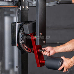 Muscle D Fitness Classic V2 Selectorized Multi-Hip Machine with padded seat and adjustable hip and glute stations for full-body workout