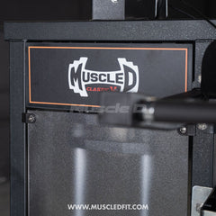 Muscle D Fitness Classic V2 Selectorized Multi-Hip Machine showing padded hip and thigh support for glute and hip exercises.