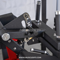 Muscle D Fitness Classic V2 Selectorized Seated Leg Curl machine with padded seat and adjustable leg pad for targeting hamstrings.