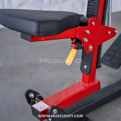 Muscle D Fitness Classic V2 Selectorized Seated Row Machine with multi-grip handles for commercial gym use
