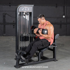 Muscle D Fitness Classic V2 selectorized back and ab combo machine with dual function for core workouts and strength training.
