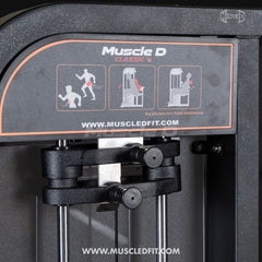 Muscle D Fitness Classic V2 Selectorized Back and Ab Combo machine with dual function core workout equipment.