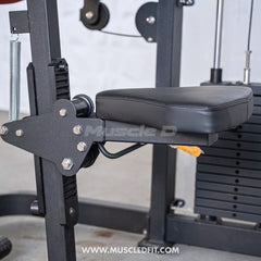 Muscle D Fitness Classic V2 Selectorized biceps and triceps combo gym machine with padded handles and weight stack for strength training