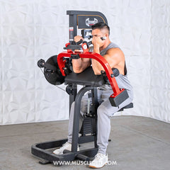 Muscle D Fitness Classic V2 Selectorized Biceps and Triceps Combo machine for strength training in a commercial gym setting