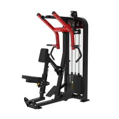 Muscle D Fitness Classic V2 Selectorized Seated Row Machine with multi-grip handles, commercial-grade fitness equipment for back training.