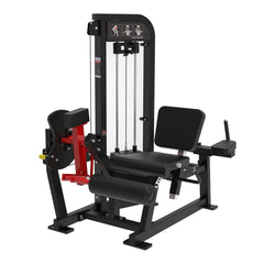 Muscle D Fitness Classic V2 selectorized leg extension and prone leg curl combo machine for lower body workouts.