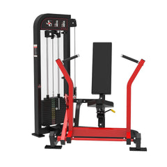 Muscle D Fitness Classic V2 Selectorized Chest Press machine with padded seat and handles for strength training exercises