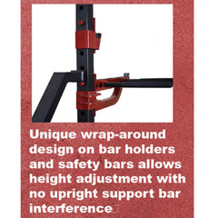 Compact Half Cage Complete Weight Kit - Muscle D Fitness - Storage Squat Rack Adjustable - Dip Handles