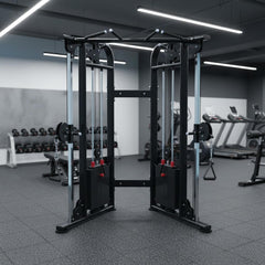 Muscle D Fitness 88" Dual Adjustable Pulley – Compact Cable Machine