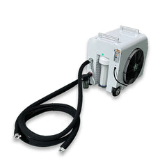 Golden Designs Inc. DCT-SV-08DO3 cold plunge tub for dynamic cold therapy, round inflatable design with control panel visible.