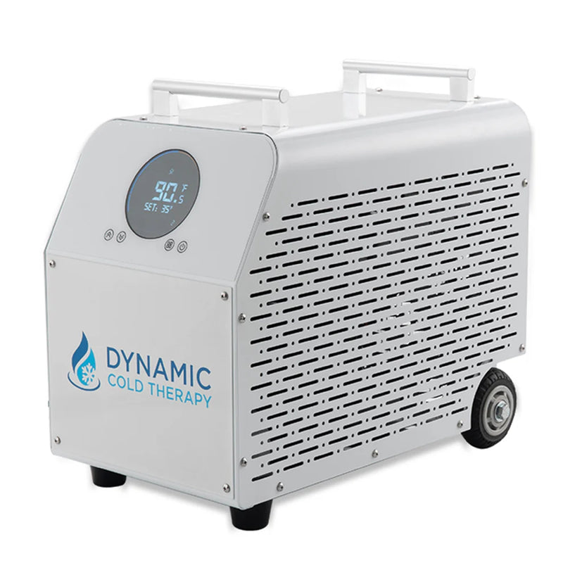 Golden Designs Inc. DCT-SV-08DO3 cold plunge with inflatable round cold therapy tub, designed for dynamic cold therapy sessions.