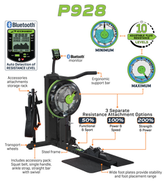 Dynamic Fluid Fitness P928 Fluid Strength rowing machine with digital display and sleek design for effective full-body workouts.