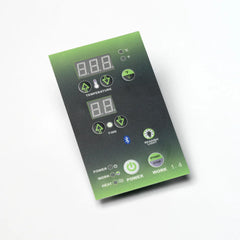 Golden Designs Cordoba 2-person low EMF infrared sauna control panel with digital display and modern design.
