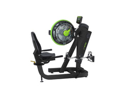 Dynamic Fluid Fitness M550 Fluid Rower showcasing a sleek rowing machine with adjustable resistance and comfortable seat.