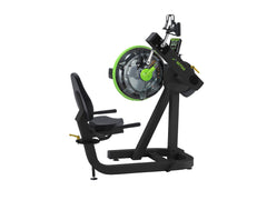 Dynamic Fluid Fitness M550 Fluid Rower with adjustable seat and handle, featuring a sleek design for full-body rowing exercise.