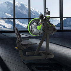 Dynamic Fluid Fitness M550 Fluid Rower with adjustable resistance and ergonomic seat, designed for full-body rowing workouts.
