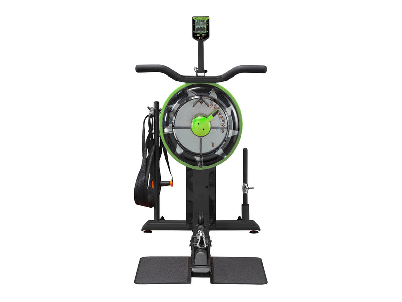 Dynamic Fluid Fitness P928 rowing machine with adjustable resistance and digital display for full-body workout.