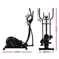 Trustymall Everfit elliptical trainer exercise bike with black frame, digital display, and adjustable resistance for home fitness.