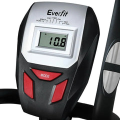 Trustymall Everfit elliptical cross trainer exercise bike, black fitness equipment with adjustable handles and digital display.