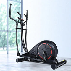 Trustymall Everfit elliptical cross trainer exercise bike with black frame, digital display, and adjustable resistance for home fitness.