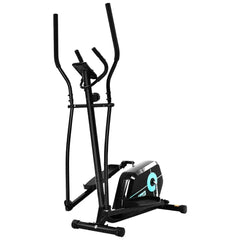 Trustymall Everfit elliptical trainer with black frame, featuring handlebars and console for home gym cardio workouts.