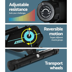 Trustymall Everfit elliptical trainer bike with black frame, compact design for home gym cardiovascular workouts.
