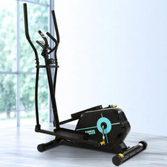 Trustymall Everfit elliptical cross trainer bike for home gym, black color with adjustable pedals and digital display.