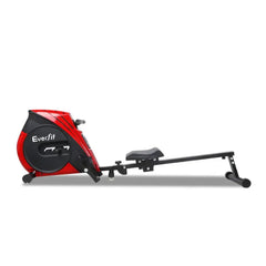 Everfit 4-level rowing exercise machine by Trustymall with adjustable resistance and padded seat for full-body workout.