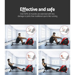 Everfit 4-level rowing exercise machine by Trustymall with adjustable resistance and compact design for full-body workout