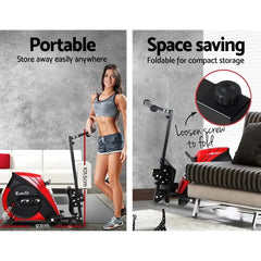 Everfit 4-level rowing exercise machine by Trustymall with adjustable resistance and digital display for full-body workout.