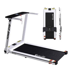 Everfit electric treadmill by Trustymall, white foldable running machine with 420mm belt for home gym exercise and fitness.