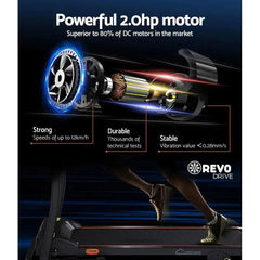 TMILL-TITAN40-8000-BK Everfit Electric Treadmill Incline Home Gym Exercise Machine Fitness by Trustymall