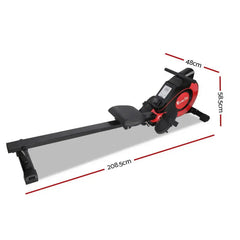 Trustymall Everfit resistance rowing machine with adjustable handles and digital display for full-body workout.