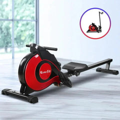Everfit resistance rowing exercise machine by Trustymall with adjustable handles and padded seat for full-body workouts.