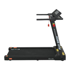 Black Everfit electric foldable treadmill by Trustymall for home gym exercise and fitness workouts.