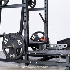 Excel Belt Squat - Muscle D Fitness - Plate Loaded Belt Squat w/ Plate Storage