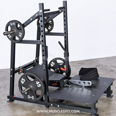 Excel Belt Squat - Muscle D Fitness - Plate Loaded Belt Squat w/ Plate Storage