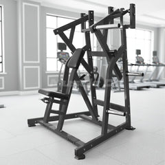 Excel Iso-Lateral Low Row - Muscle D Fitness - Plate Load Seated Row - Gas Shock Assisted Seat Adjustment - Weight Storage Pins