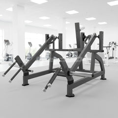 Excel Squat High Pull - Muscle D Fitness - Plate Load Shrug - Weight Storage Pegs