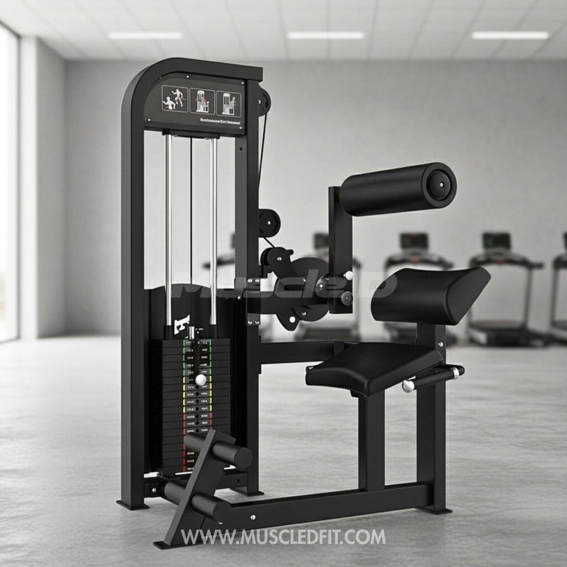 Excel Back/Ab Combo - Muscle D Fitness - Commercial Adjustable Pin Selectorized Back Extension Ab Crunch Combo