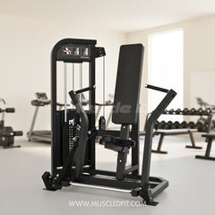 Excel Seated Chest Press - Muscle D Fitness - Selectorized Bench Press - Gas Shock Assisted Seat Adjustment